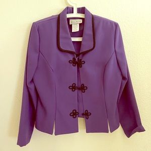 Purple blouse with Chinese like buttons...
